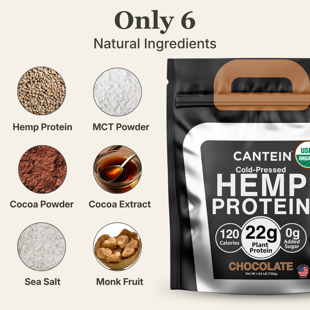 Six natural chocolate ingredients